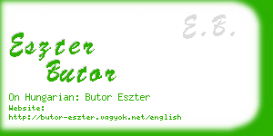 eszter butor business card